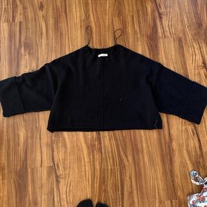 Cropped black sweater